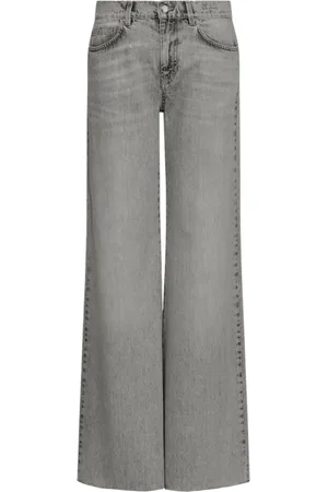 MARELLA Jeans, Dame, Grå, XS, Bomuld, Grå Wide Leg Jeans