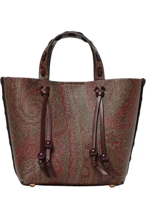 Etro Taske, Dame, Brun, ONE SIZE, Uld, Luksuriøs Paisley Print Skuldertaske