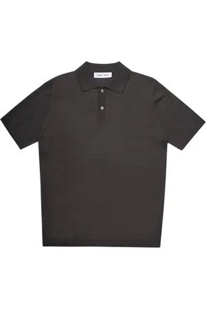 Samsøe Samsøe Top, Herre, Sort, XL, Grå Strikket Polo Sweater