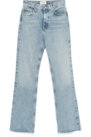 AGOLDE Jeans, Dame, Blå, W28, Bomuld, Blå Straight Leg Jeans med Lommer