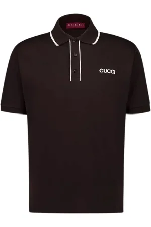 Gucci Top, Herre, Brun, M, Bomuld, Brun Logo-Patch Polo Skjorte