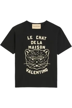 VALENTINO Top, Herre, Sort, S, Sort Rund Hals Kortærmet Top