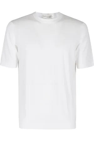 FILIPPO DE LAURENTIIS Top, Herre, Hvid, L, Bomuld, Bomuld Straight Fit T-shirt