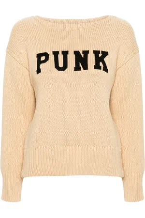 R13 Strik, Dame, , M, Bomuld, Vintage Logo Patch Bomuldssweater