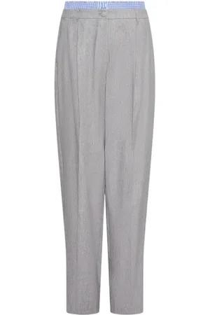 MARELLA Bukser, Dame, Grå, 2XS, Linned, Grå Linned Stretch Bukser