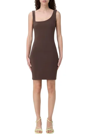 Patrizia Pepe Kjole, Dame, Brun, S, Sort Strik Mini Kjole