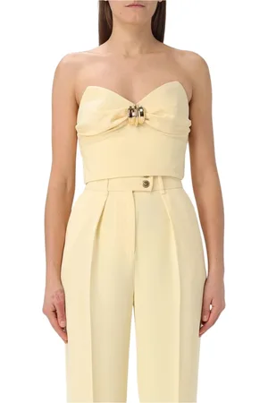 Elisabetta Franchi Top, Dame, Gul, L, Citron Strapless Mode Top