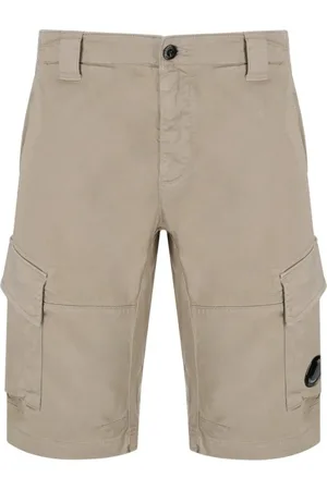 C.P. Company Shorts, Herre, , L, Bomuld, Vintage Khaki Cargo Bermuda Shorts