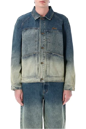 DIME Jakke, Herre, Blå, L, Denim, Klassisk Denim Jakke til Mænd