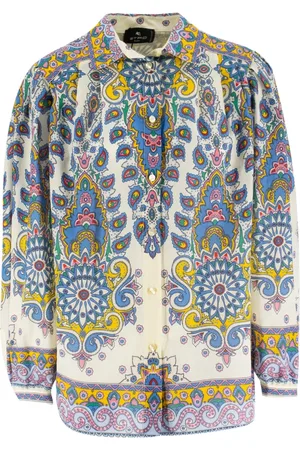 Etro Bluser & Skjorter, Dame, Flerfarvet, 2XS, Bomuld, Bomuld Poplin Track Bukser