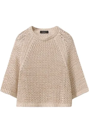 Fabiana Filippi Strik, Dame, , S, Bomuld, Paillet Fransk Ærme Jersey Top