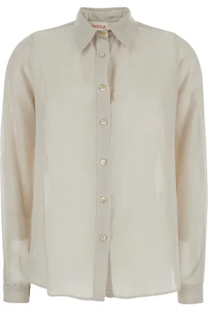 Jucca Bluser & Skjorter, Dame, , XS, Bomuld, Skjorte Klassisk Krave Bomuld Silke
