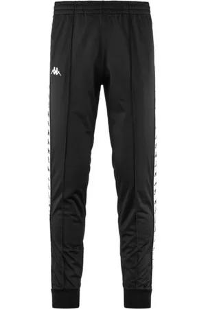 Kappa Bukser, Herre, Sort, 3XL, Herre Stribet Sort & Hvid Bukser