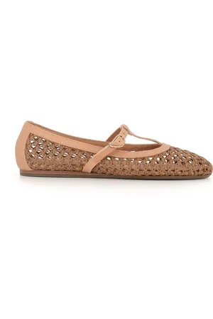 Ancient Greek Sandals Sko, Dame, , 39 EU, Læder, Ballerina Sandaler i Rafia og Læder