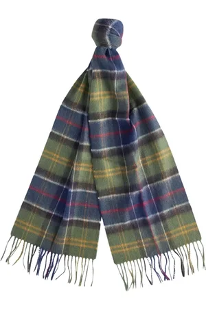 Barbour Tilbehør, Dame, Flerfarvet, ONE SIZE, Uld, Ternet tørklæde i cashmere og lammeuld