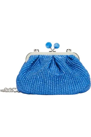 Max Mara Taske, Dame, Blå, ONE SIZE, Uld, Blå Pasticcino taske lille clutch