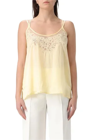 Twin-Set Top, Dame, Gul, M, Uld, Gul Blonde Cami Top