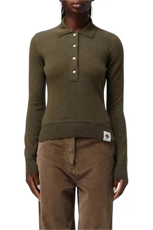 Bally Strik, Dame, Grøn, 2XS, Uld, Grøn Merino Polo Sweater