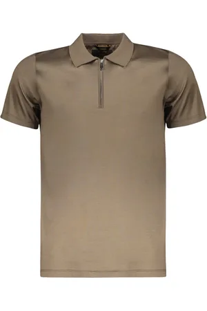 MOORER Top, Herre, Brun, 2XL, Bomuld, Bomuldspolo med sideslidser