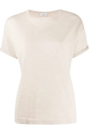 Brunello Cucinelli Strik, Dame, , S, Cashmere, Kashmir Blandet Bådhals Striktop