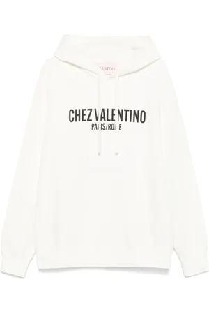 VALENTINO Sweathshirts & Hoodies, Herre, Hvid, M, Uld, Hættetrøjer med forlomme