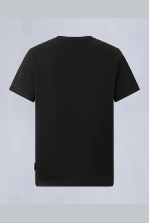 Moose Knuckles Top, Herre, Sort, L, Sort T-shirt med Dalon design