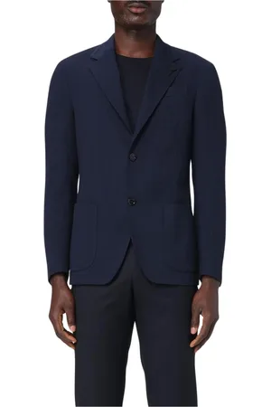 LARDINI Jakke, Herre, Blå, 3XL, Marine Notch Lapel Blazer