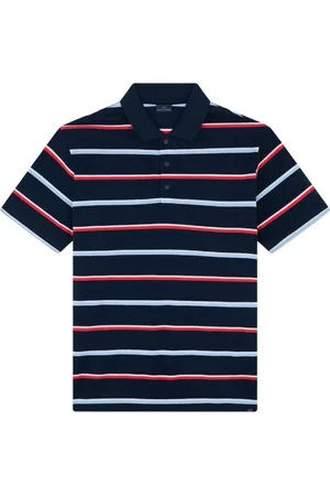 Paul & Shark Top, Herre, Flerfarvet, L, Bomuld, Stribet bomuldspolo i jersey