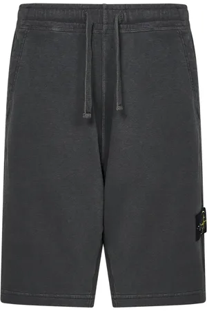 Stone Island Shorts, Herre, Grå, XL, Bomuld, Grå Elastisk Talje Shorts med 