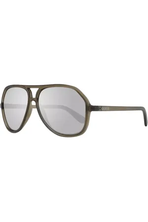 Guess Tilbehør, Herre, Brun, ONE SIZE, Aviator Solbriller Grå Spejllinser