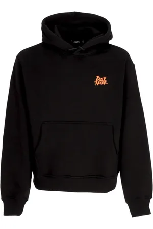 DOLLY NOIRE Sweathshirts & Hoodies, Herre, Sort, S, Bomuld, Sort hættetrøje med forlomme