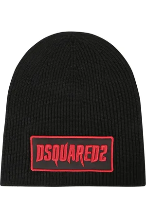 Dsquared2 Tilbehør, Herre, Sort, ONE SIZE, Uld, Stilfuld hue til mænd og kvinder