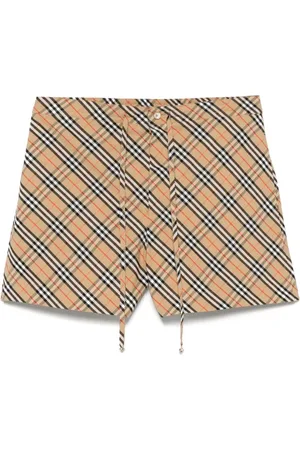 Burberry Shorts, Dame, , 3XS, Bomuld, Tjek Bomuldsshorts med Snøretalje