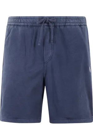 Ralph Lauren Shorts, Herre, Blå, S, Bomuld, Blå Navy Track Shorts med Snor