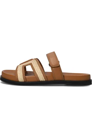 Bibi Lou Sko, Dame, Brun, 37 EU, Uld, Elegante Cognac Sommer Tøfler