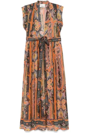Isabel Marant Kjole, Dame, Flerfarvet, L, Orange Kjole Kollektion