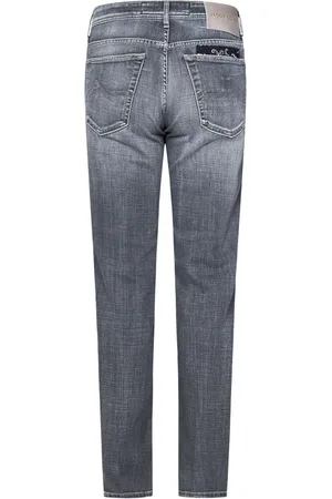 Jacob Cohen Jeans, Herre, Grå, W38, Bomuld, Slim Fit Sorte Jeans Ss25