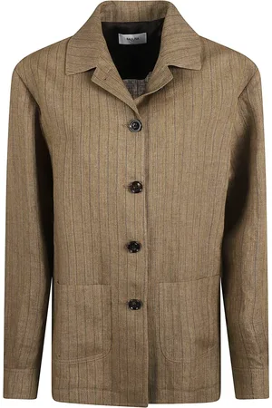 Saulina Jakke, Dame, , S, Linned, Linnedragt Made in Italy