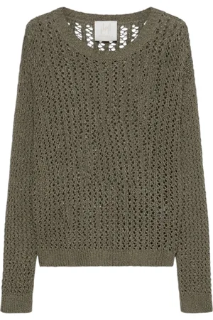 MARELLA Strik, Dame, Grøn, XL, Bomuld, Grøn Bomuldssweater Forår Must-Have