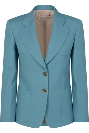 VALENTINO Jakke, Dame, Blå, XS, Uld, Crepe Couture Panther Blazer