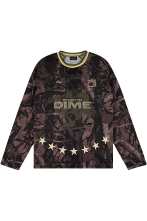 DIME Top, Herre, Flerfarvet, S, Stribet Skate Langærmet Jersey Kanel