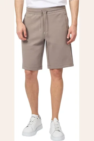 Armani Exchange Shorts, Herre, Grå, L, Bomuld, Grå Shorts med Elastik Talje