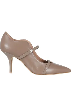 MALONE SOULIERS Sko, Dame, Brun, 38 EU, Læder, Taupe Læder Spids Tå Pumpe