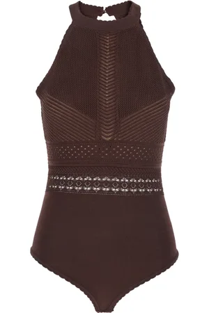Twin-Set Top, Dame, Brun, M, Brun Strikket Top med Udskæring på Ryggen
