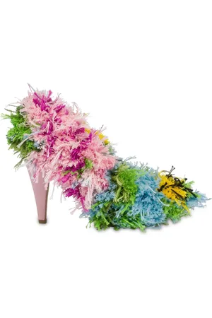 Moschino Sko, Dame, Flerfarvet, 39 EU, Bomuld, Farverige Flower Power Pump Sko