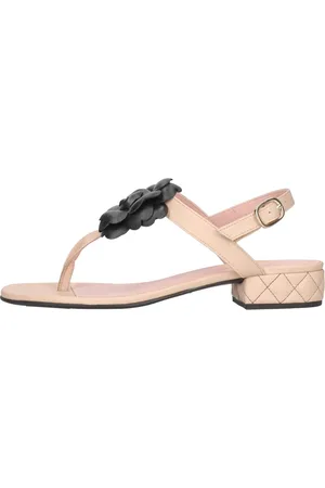 Pretty Ballerinas Sko, Dame, , 37 EU, Læder, Håndlavet ankelrem sandal med blomst