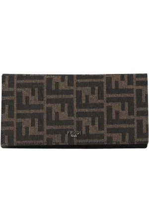 Fendi Tilbehør, Herre, Brun, ONE SIZE, Læder, Brun læder Bifold Wallet