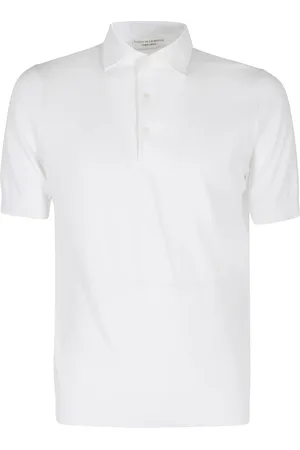 FILIPPO DE LAURENTIIS Top, Herre, Hvid, 2XL, Bomuld, Bomuldspolo med fin finish