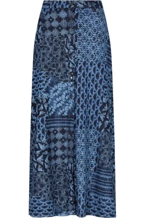 Emporio Armani Nederdel, Dame, Blå, M, Denim, Denim Nederdele med All-Over Print