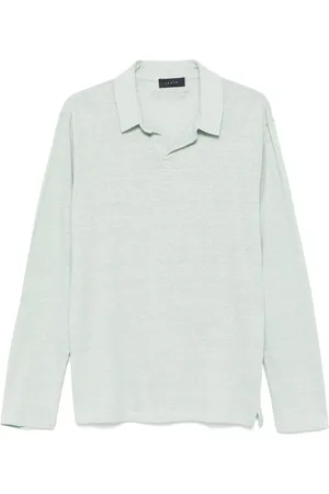 Sease Top, Herre, Grøn, L, Bomuld, Linned/Bomuld Polo Skjorte Made in Italy